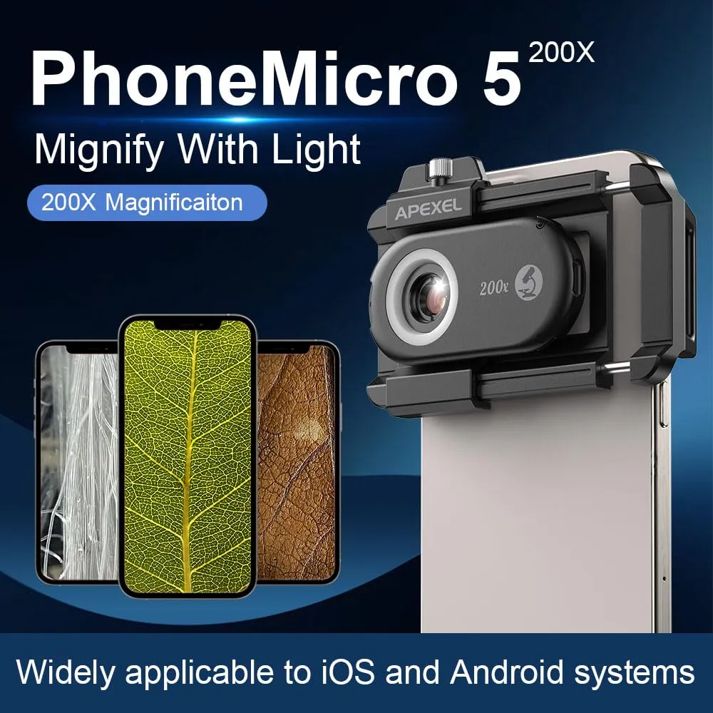 عدسه تصوير Apexel PhoneMicro 5  Apexel 200x