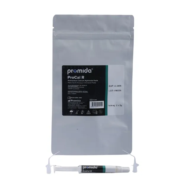 Promida PROCAL R RADIOPAQUE PASTE CALCIUM HYDROXIDE
بروميدا ب كالسيوم هيدروكسايد (3  مل)