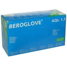 جلفز فينيل  Beroglove blue nitrile examination gloves (S)