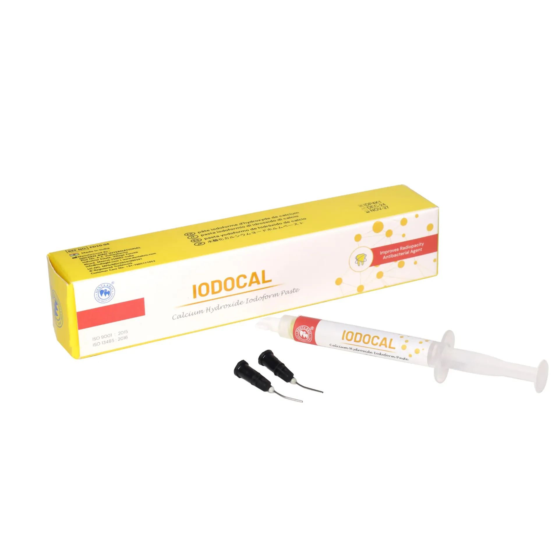 DENTAKRIS IODOCAL Calcium Hydroxide Iodoform Pasteدنتاكرس كالسيوم هدروكسايد مع الايدوفورم 1,5g