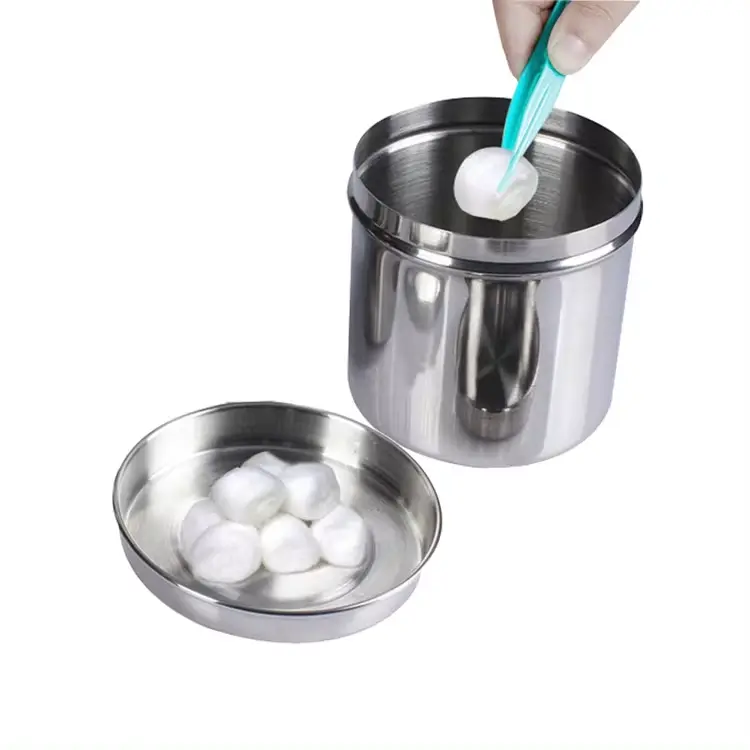 stainless steel cotton storage container ( 9cm )